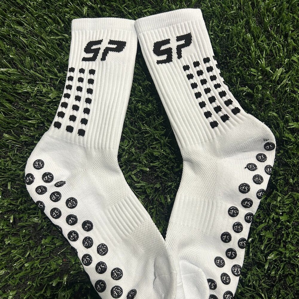 White Grip Socks